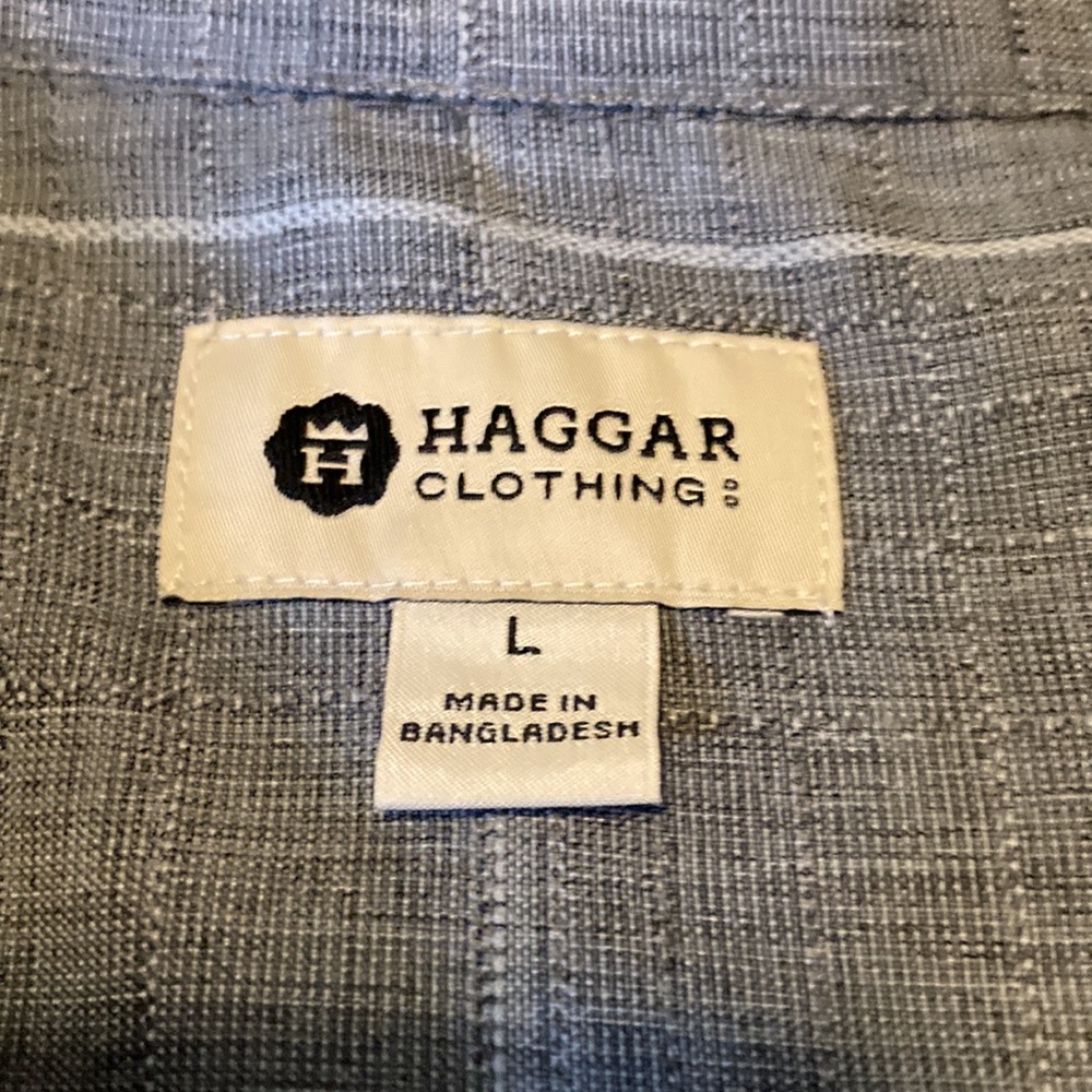 Haggar large button up short sleeve shirt - Picture 2 of 7